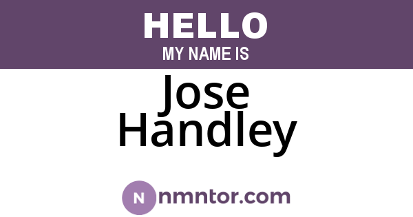 Jose Handley