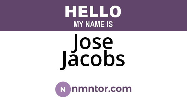 Jose Jacobs