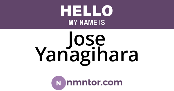 Jose Yanagihara