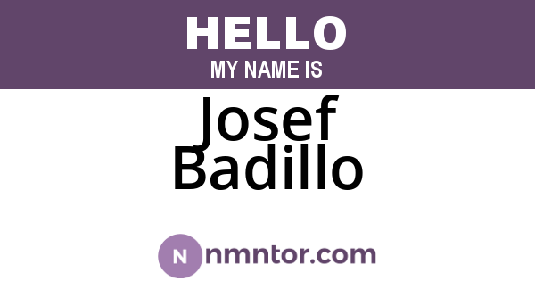 Josef Badillo