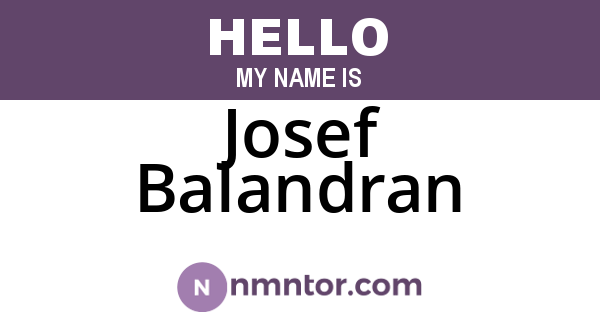 Josef Balandran