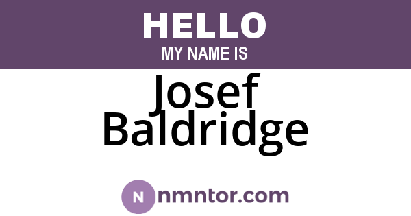 Josef Baldridge