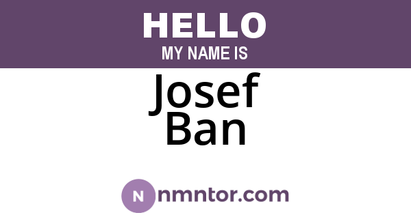 Josef Ban