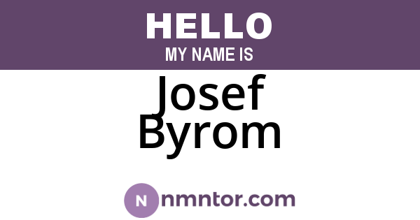 Josef Byrom