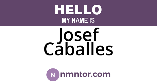 Josef Caballes