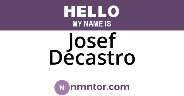 Josef Decastro