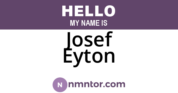 Josef Eyton