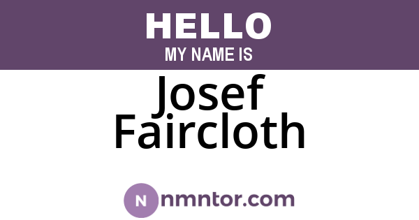 Josef Faircloth