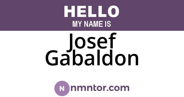 Josef Gabaldon