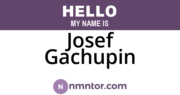 Josef Gachupin