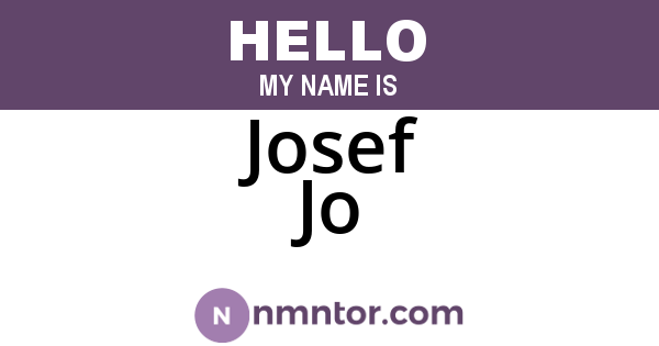 Josef Jo