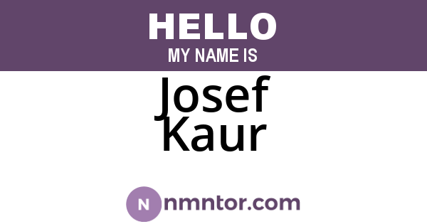 Josef Kaur