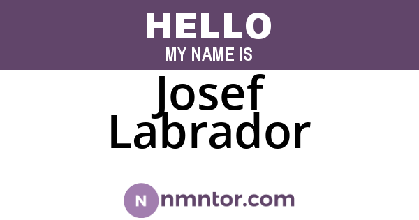Josef Labrador