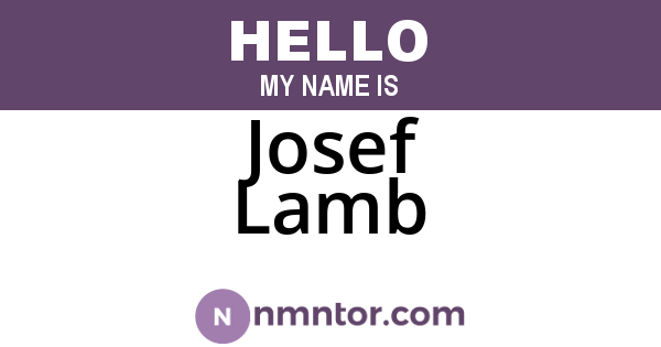 Josef Lamb
