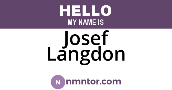 Josef Langdon