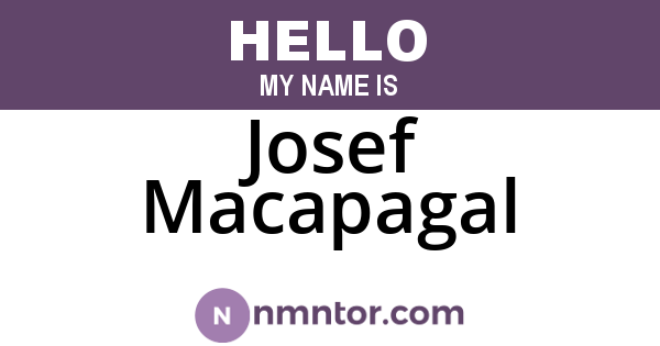 Josef Macapagal