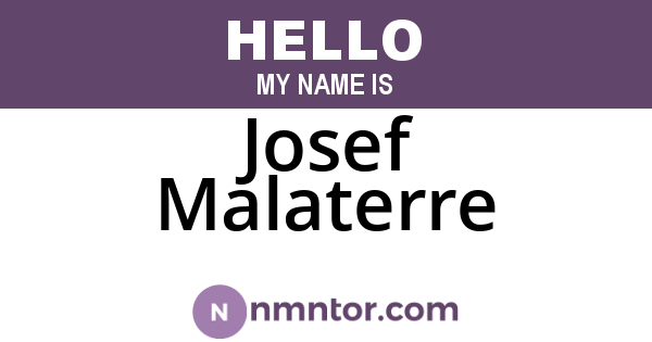 Josef Malaterre