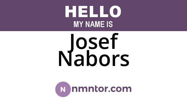 Josef Nabors