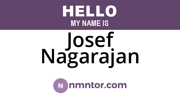 Josef Nagarajan