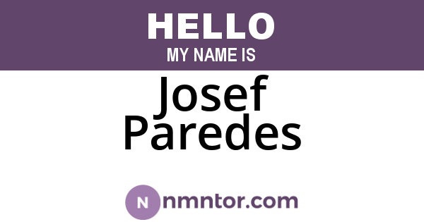 Josef Paredes