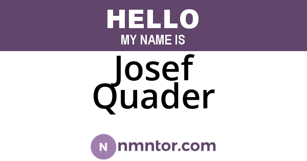 Josef Quader