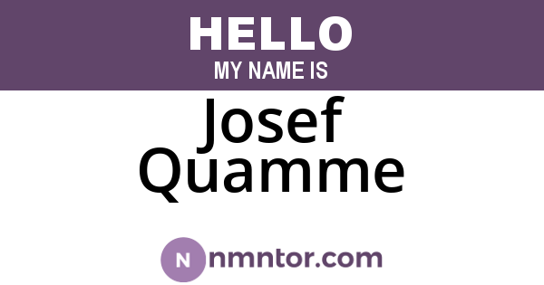 Josef Quamme