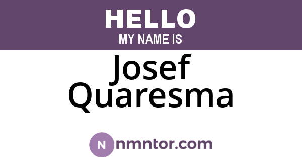 Josef Quaresma