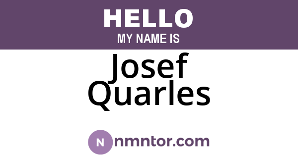 Josef Quarles