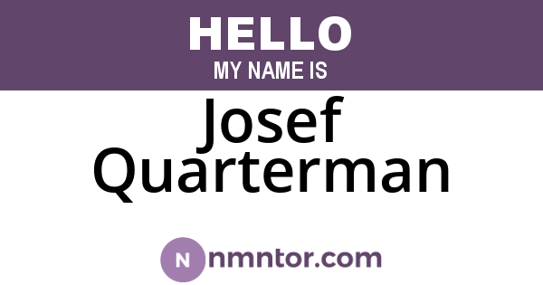 Josef Quarterman