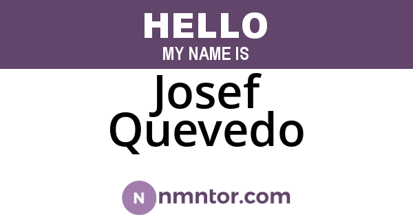 Josef Quevedo