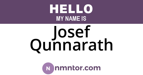 Josef Qunnarath