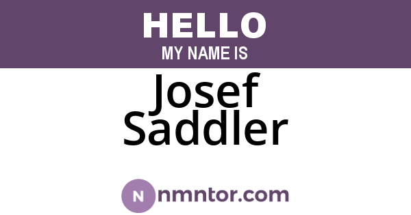 Josef Saddler