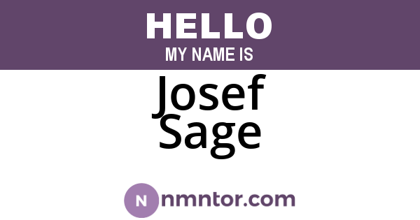 Josef Sage