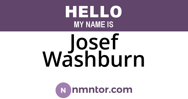 Josef Washburn