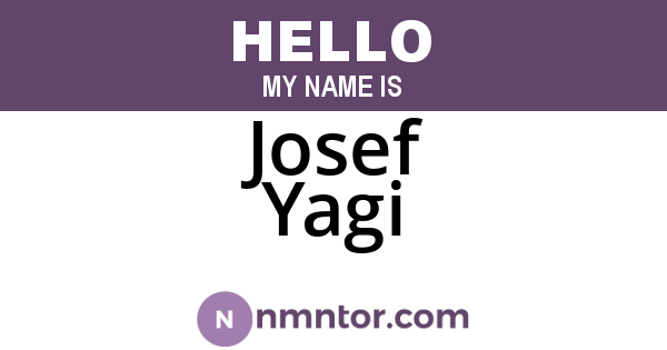 Josef Yagi