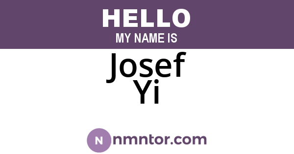 Josef Yi