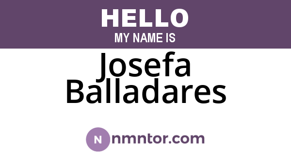 Josefa Balladares