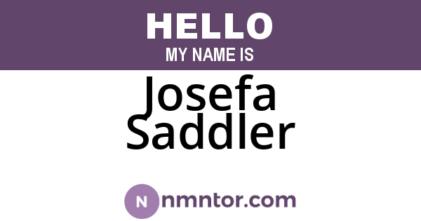Josefa Saddler