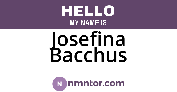 Josefina Bacchus