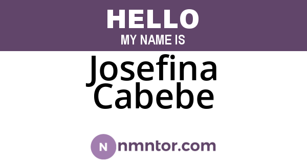 Josefina Cabebe