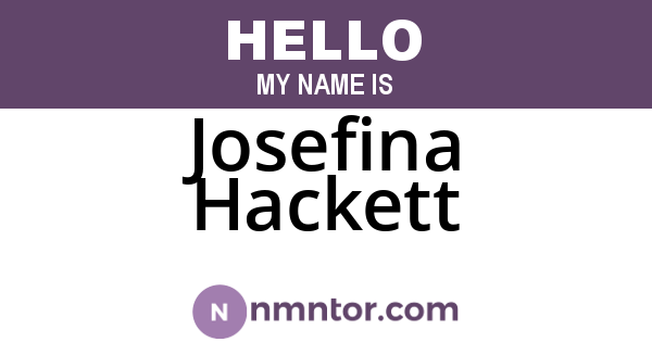 Josefina Hackett
