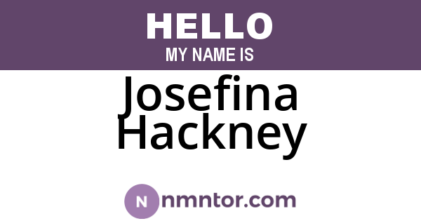 Josefina Hackney