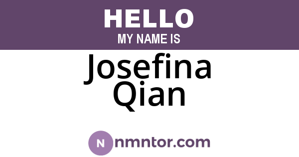 Josefina Qian