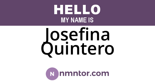Josefina Quintero