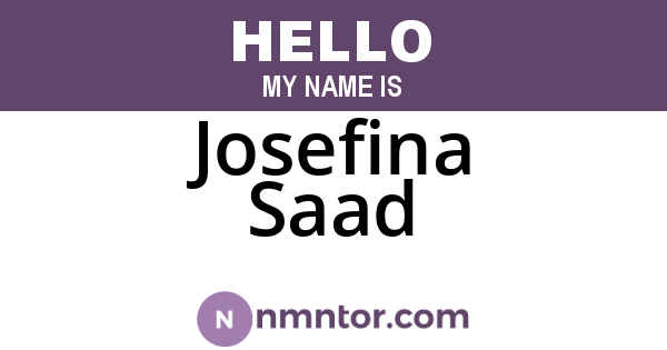 Josefina Saad
