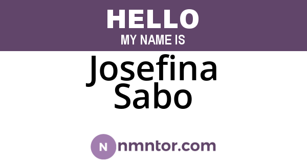 Josefina Sabo