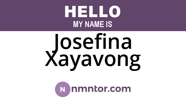 Josefina Xayavong
