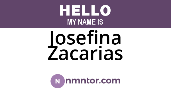 Josefina Zacarias