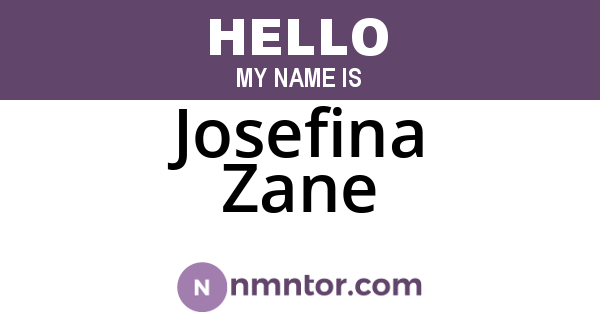 Josefina Zane