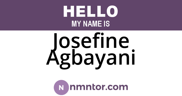 Josefine Agbayani